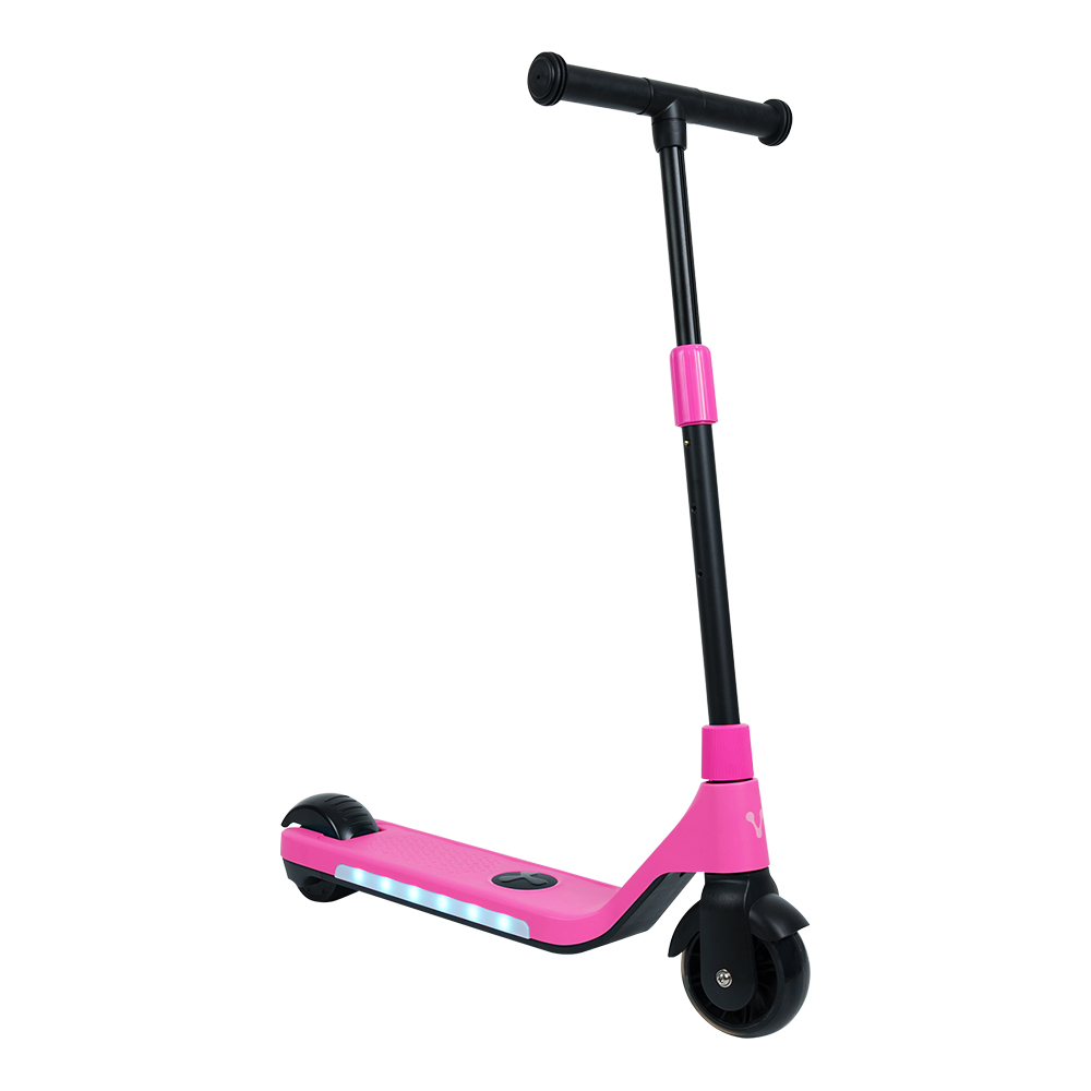 Vorago SC-102-PK Scooter para niños 10 km de autonomia Soporta Hasta 60 Kg Motor De 40 Watts Iluminacion Led Aluminio 8 Km/h Color Rosa