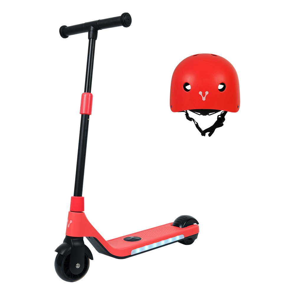 Vorago SC-102-RD Scooter para niños 10 km de autonomia Soporta Hasta 60 Kg Motor De 40 Watts Iluminacion Led Aluminio 8 Km/h Color Rojo