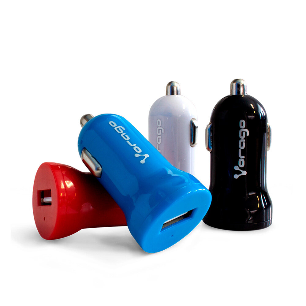 CARGADOR PARA AUTO VORAGO AU-101 CON 1 PUERTO USB AZUL bolsa