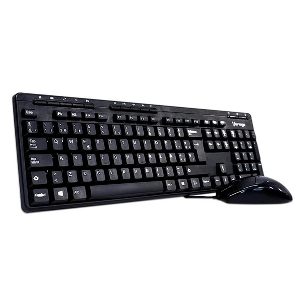 KIT VORAGO KM-104 TECLADO Y MOUSE ALAMBRICO MULTIMEDIA USB