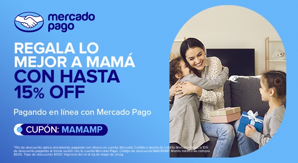Obtén hasta 15% de descuento pagando con Mercado Pago