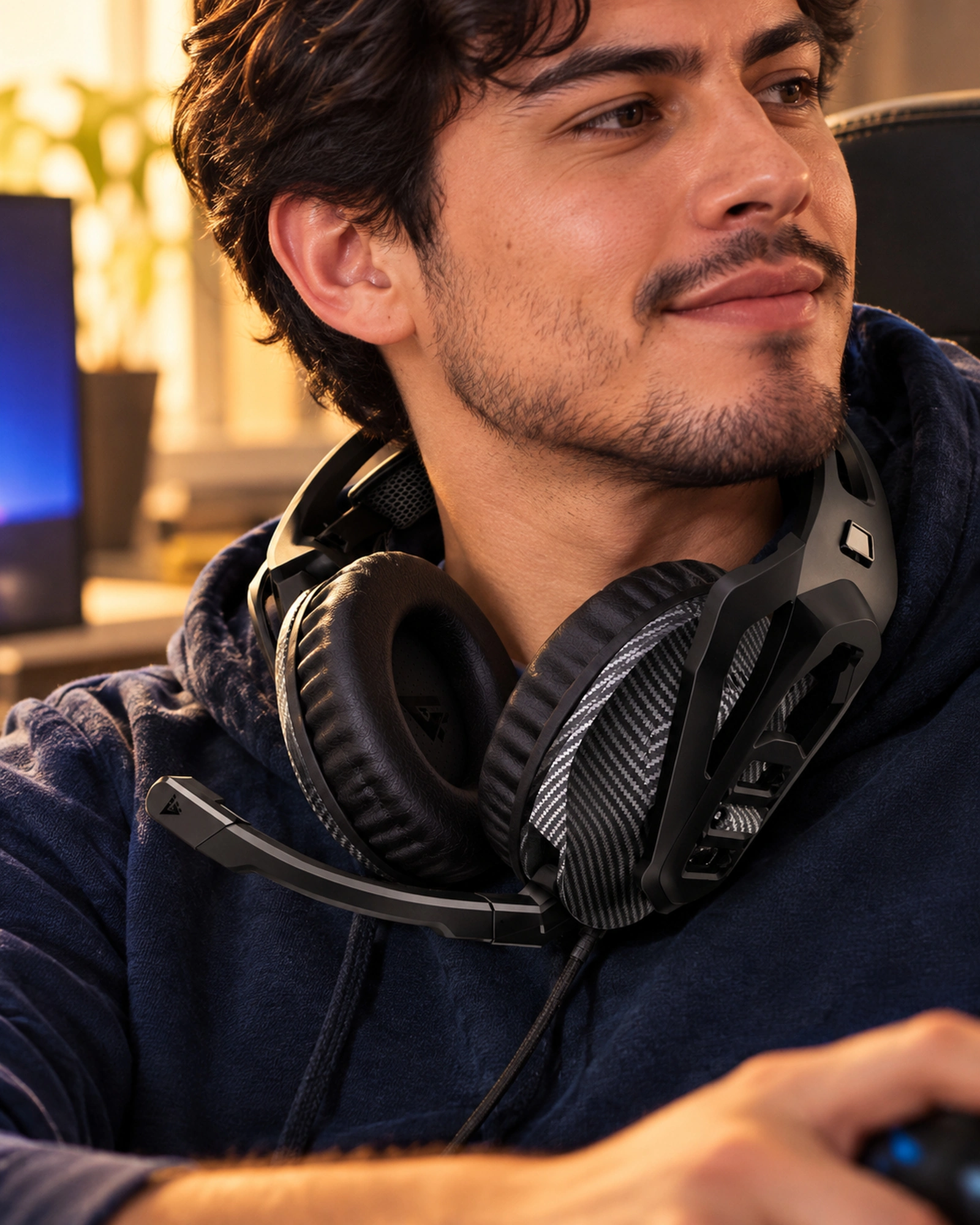 HSG500 - Audífonos Diadema Gamer en uso