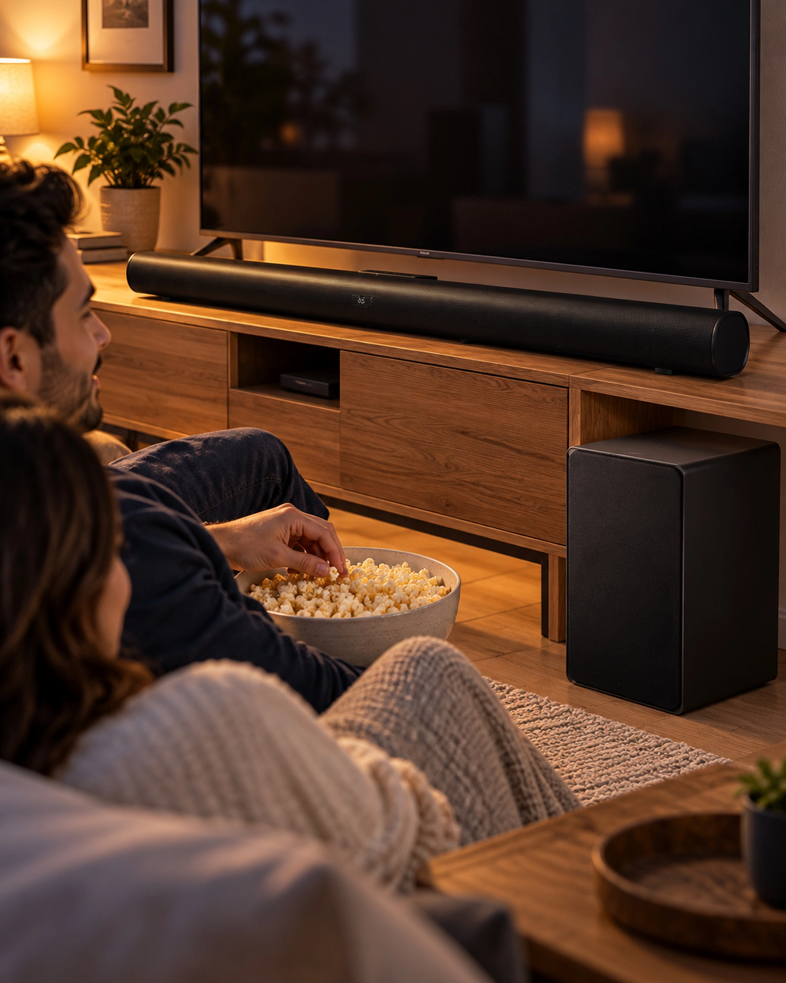 Vorago SPB-551 Barra De Sonido Teatro en Casa 4x15w + Subwoofer 50w Inalambrico Salidas HDMI ARC Bluetooth 5.0 110w Rms Consolas Peliculas Pantalla en uso
