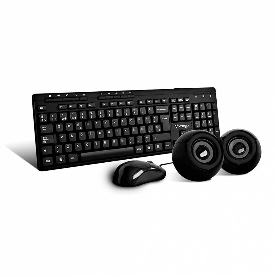 KMS-104 Kit multimedia teclado, mouse y bocinas alámbricos